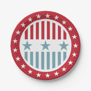 US Flagge 4. Juli PartyPaper Plate Pappteller