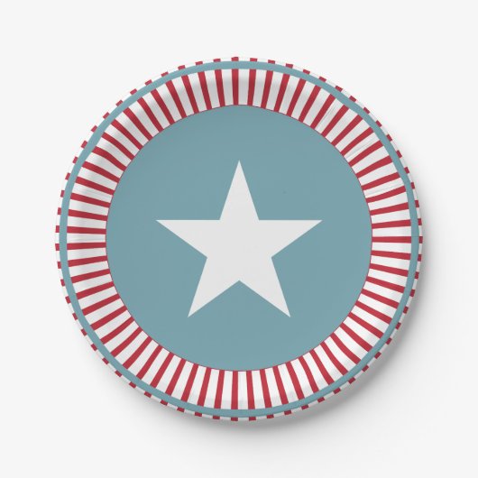 US Flagge 4. Juli PartyPaper Plate Pappteller (Vorderseite)