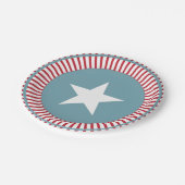 US Flagge 4. Juli PartyPaper Plate Pappteller (Schrägansicht)