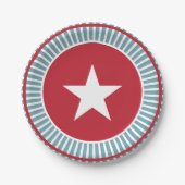 US Flagge 4. Juli PartyPaper Plate Pappteller (Vorderseite)