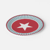 US Flagge 4. Juli PartyPaper Plate Pappteller (Schrägansicht)