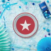 US Flagge 4. Juli PartyPaper Plate Pappteller (Party)