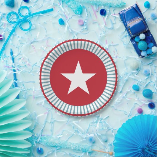 US Flagge 4. Juli PartyPaper Plate Pappteller (Party)