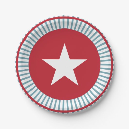 US Flagge 4. Juli PartyPaper Plate Pappteller (Vorderseite)