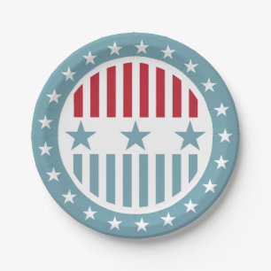 US Flagge 4. Juli PartyPaper Plate Pappteller