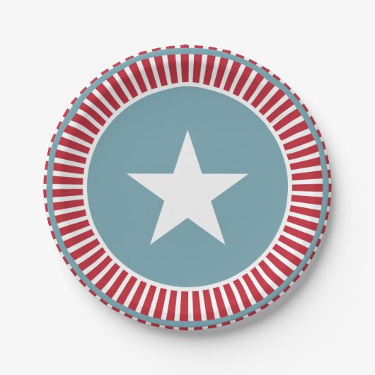 US Flagge 4. Juli PartyPaper Plate Pappteller (Vorderseite)