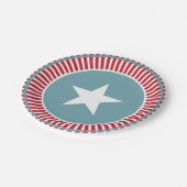 US Flagge 4. Juli PartyPaper Plate Pappteller (Schrägansicht)