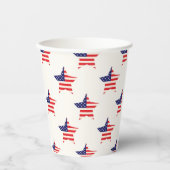 US Flagge 4. Juli Patriotisch Pappbecher (Vorderseite)