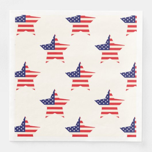 US Flagge 4. Juli Patriotisch Serviette (Vorderseite)