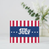 US Flagge 4. Juli Postkarte (Stehend Vorderseite)