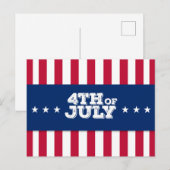 US Flagge 4. Juli Postkarte (Vorne/Hinten)