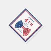 US Flagge 4. Juli Serviette (Ecke)