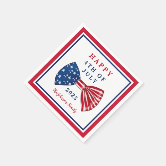 US Flagge 4. Juli Serviette (Ecke)