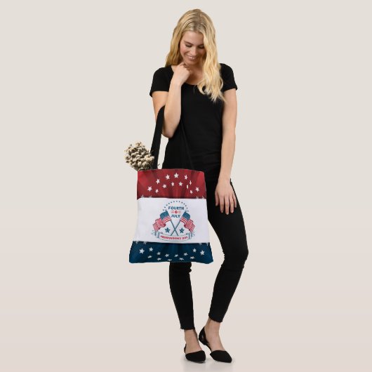 US Flagge 4. Juli Tote Bag Tasche (Am Model)