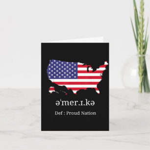 Us-Flagge 4. Juli Unabhängigkeitstag  Karte