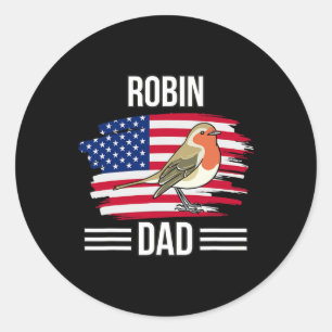 US-Flagge 4. Juli Vatertag Robin Vater Runder Aufkleber