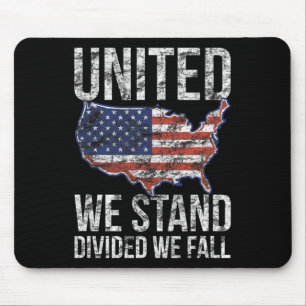 US-Flagge 4. Juli Vereint wir stehen gespalten wir Mousepad