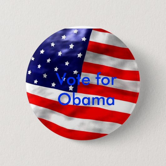 US-Flagge-640x480, Abstimmung für Obama Button (Vorderseite)