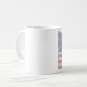 US-Flagge - abgenutzt Kaffeetasse (Vorderseite Links)
