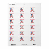 US Flagge Adressaufkleber (Vorne)