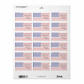 US-Flagge Adressaufkleber (Vorne)