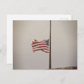 US-Flagge am halben Mast Postkarte (Vorne/Hinten)