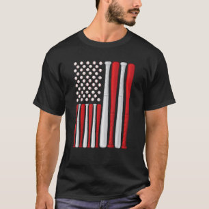 US-Flagge American Baseball Flag Vintag Baseball F T-Shirt