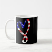 US-Flagge American Patriotic Heart Armed Forces Me Kaffeetasse (Links)