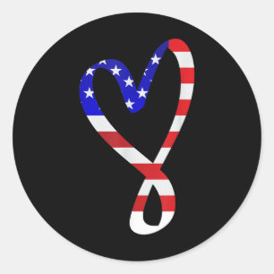 US-Flagge American Patriotic Heart Armed Forces Me Runder Aufkleber