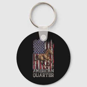 US-Flagge American Quarter Horse Lover1 Schlüsselanhänger
