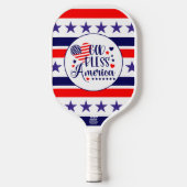 US Flagge Amerika Pickleball Schläger (Vorderseite)