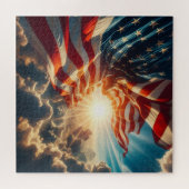 US Flagge, amerikanische FLAG, alte Herrlichkeit, Puzzle (Horizontal)