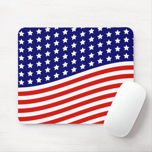 US Flagge-amerikanische Flagge am 4. Juli Mousepad (Mit Mouse)
