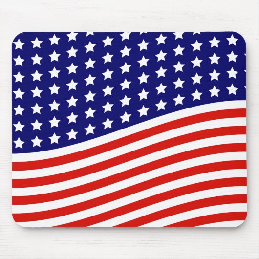US Flagge-amerikanische Flagge am 4. Juli Mousepad (Vorne)