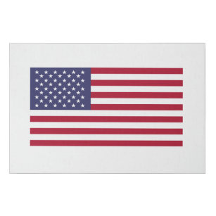 US-Flagge Amerikanische Flagge Red White Strips St Künstlicher Leinwanddruck
