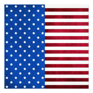 US Flagge-Amerikanische Flagge von Shirley Taylor Fotodruck