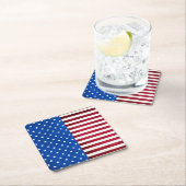 US Flagge-Amerikanische Flagge von Shirley Taylor Rechteckiger Pappuntersetzer (Vor Ort)