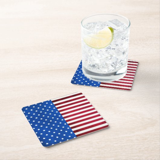 US Flagge-Amerikanische Flagge von Shirley Taylor Rechteckiger Pappuntersetzer (Vor Ort)