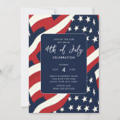 US Flagge Amerikanische Unabhängigkeitstag Einladung (Vorderseite)