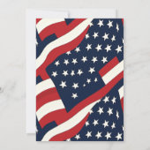 US Flagge Amerikanische Unabhängigkeitstag Einladung (Rückseite)