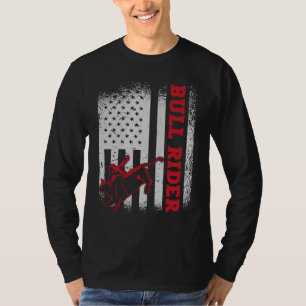 US-Flagge Amerikanischer Bull Rider Rodeo T-Shirt