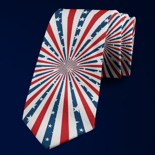 US Flagge amerikanisches Flaggenmuster Krawatte