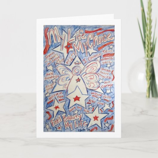 US Flagge Angel Card Karte (Vorderseite)