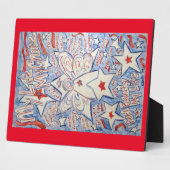 US Flagge Angel Malerei Kunst Plaque Fotoplatte (Seite)