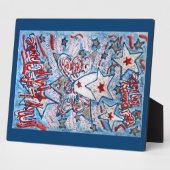 US Flagge Angel Malerei Kunst Plaque Fotoplatte (Seite)