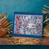US Flagge Angel Malerei Kunst Plaque Fotoplatte (Seite)