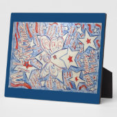 US Flagge Angel Malerei Kunst Plaque Fotoplatte (Seite)