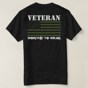 US-Flagge ARMY TRIDENT GRN- Veteran - es lohnt sic T-Shirt