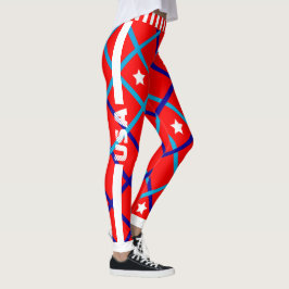 US FLAGGE aus den USA zu RED Leggings