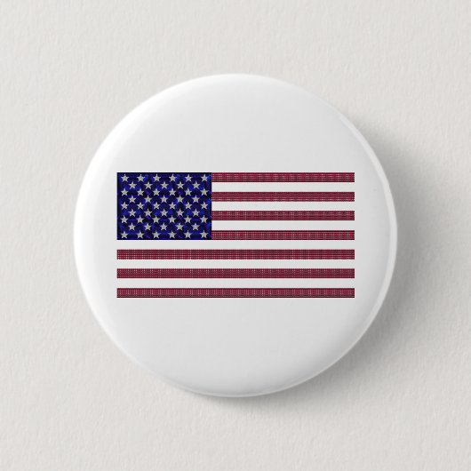 US-Flagge aus Edelsteinen Button (Vorderseite)